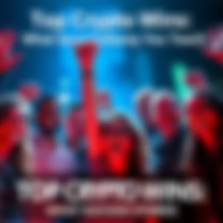 People celebrating crypto success Group of people smiling and celebrating their financial gains from cryptocurrency