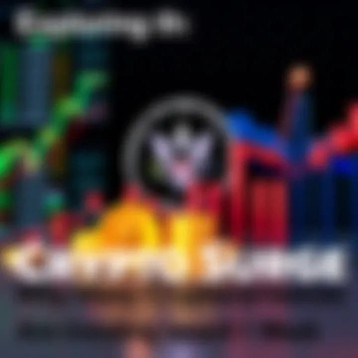 Exploring the Crypto Surge Visual representation of cryptocurrencies rising with a backdrop of financial charts and SEC logo