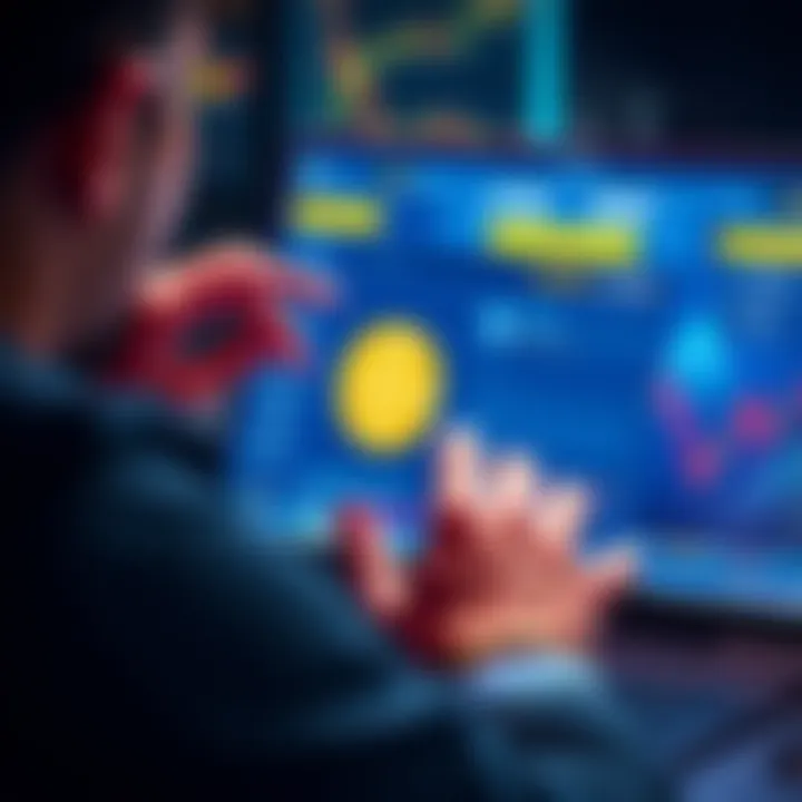 User interacts with the Exodus platform for swapping BTC to USDT, showing a digital wallet on screen.