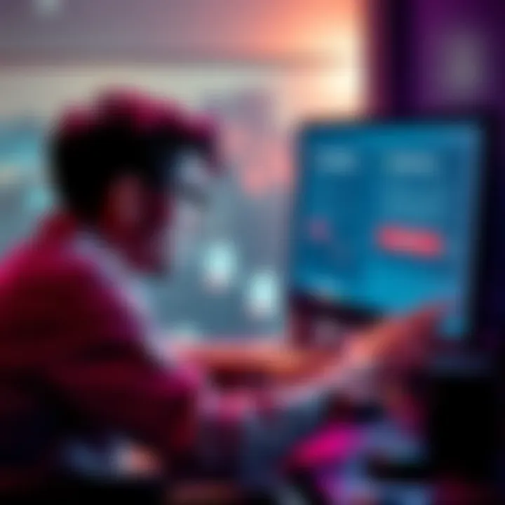 A person frustrated with their computer while trying to file crypto taxes using CoinTracker and TurboTax, showing error messages on the screen.