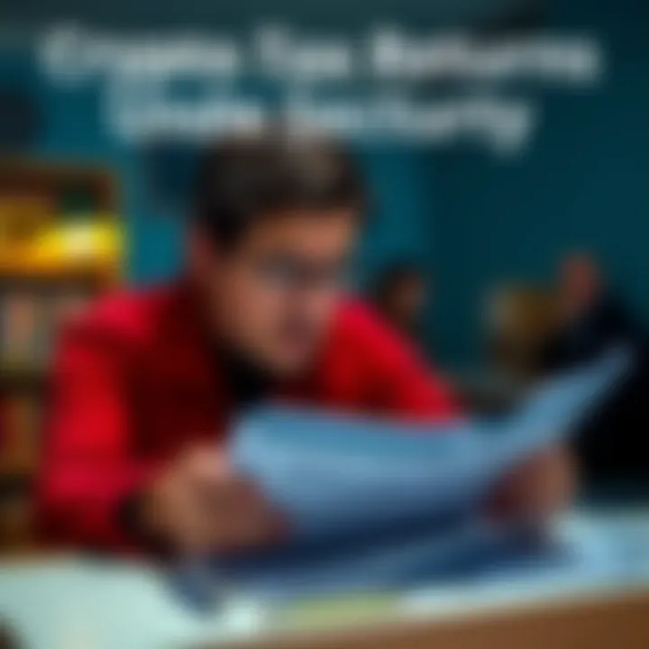 A worried taxpayer reviewing CP2000 letters and 1099-DAs related to crypto transactions