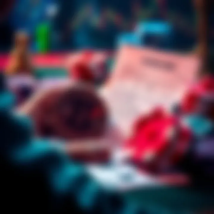 A person reviewing a 1099-DA tax form and a cryptocurrency wallet, surrounded by casino chips and playing cards.