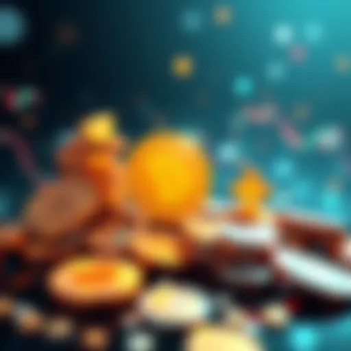 A graphic showing digital tokens being bought back by crypto firms, symbolizing investment and market strategy.