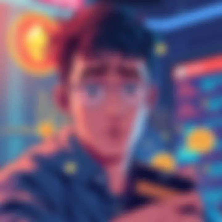 An illustration showing a person looking confused while trying to send crypto tokens to an Ethereum-only address, with visual elements depicting ERC-20 tokens and a digital wallet.