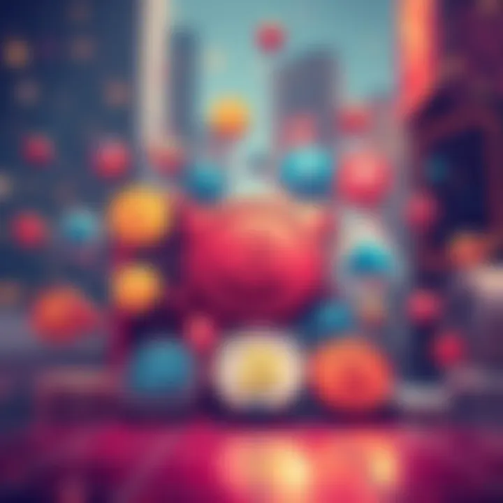 Illustration showing various cryptocurrency tokens with labels indicating their functions and values in a digital ecosystem