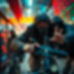 A trader being attacked as thieves steal cryptocurrency, portraying the danger in the crypto market.