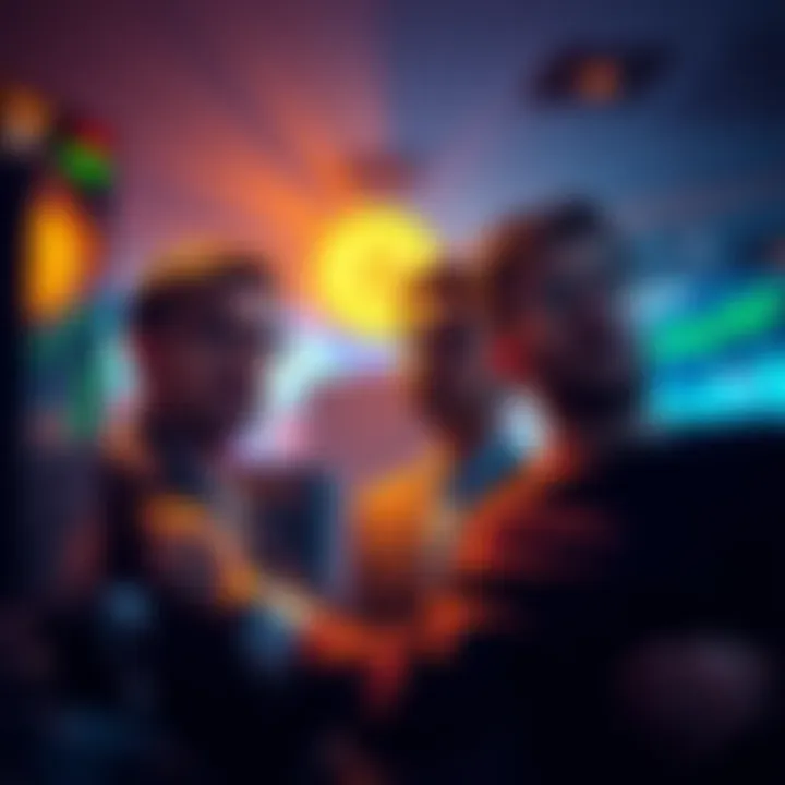 A visual representation of cryptocurrency traders reacting to Bitcoin's price increase, with charts and emotional expressions