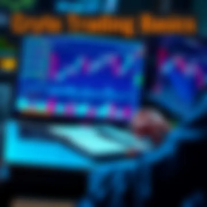 A beginner looking at cryptocurrency charts on a laptop with a notebook and pen, taking notes about trading strategies.