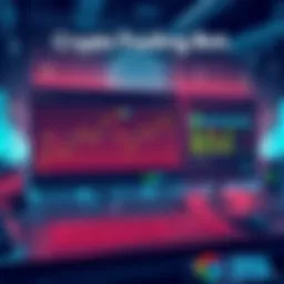 An illustration of a crypto trading bot interface with charts and settings, showcasing the 3Commas AI Assistant in action.