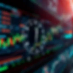 A digital display showing a fast-moving clock and graphs, highlighting rapid execution in crypto trading.