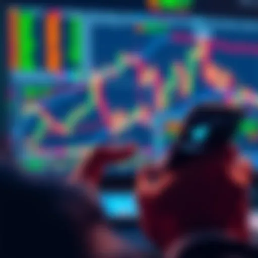 A person analyzing crypto price charts on a smartphone with Telegram app open, searching for reliable trading signals.