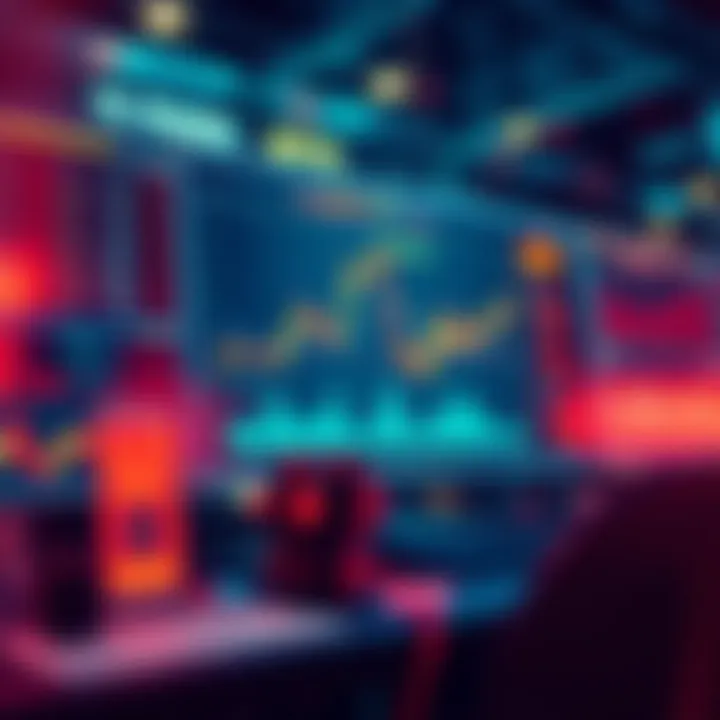 Crypto Trading Technology A digital interface showing advanced algorithms for cryptocurrency trading with charts and data analysis tools.