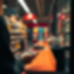 Crypto Transactions in Everyday Life A person using a smartphone to make a purchase with cryptocurrency at a store checkout, showcasing practical use of crypto in daily transactions.