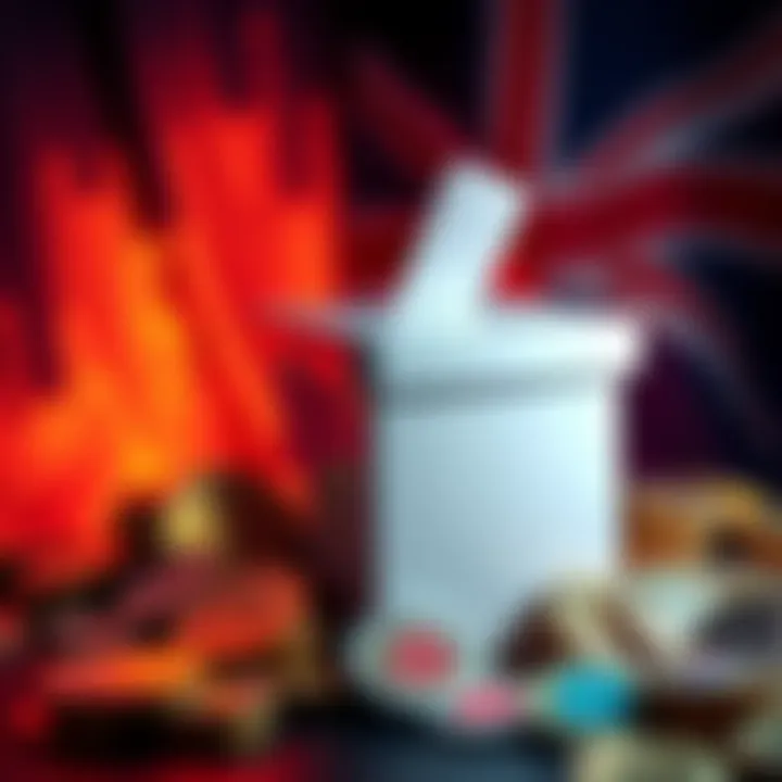 Cryptocurrency and UK Election A ballot box surrounded by cryptocurrency coins, symbolizing the impact of digital currency on voter decisions in the UK election.