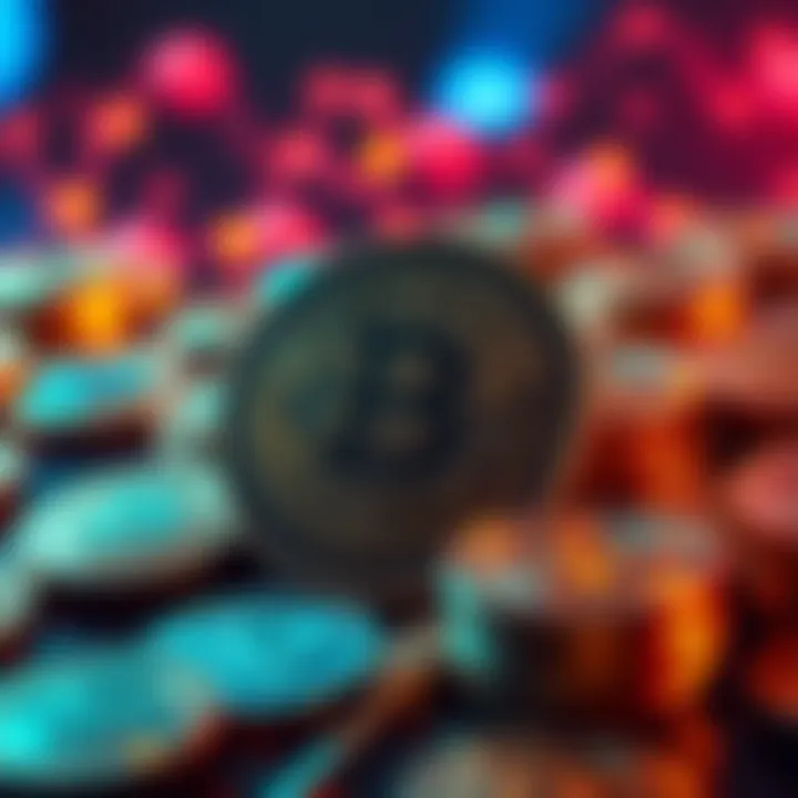 Illustration showing cryptocurrency symbols alongside the US dollar symbol, highlighting the relationship between crypto valuations and USD standards.