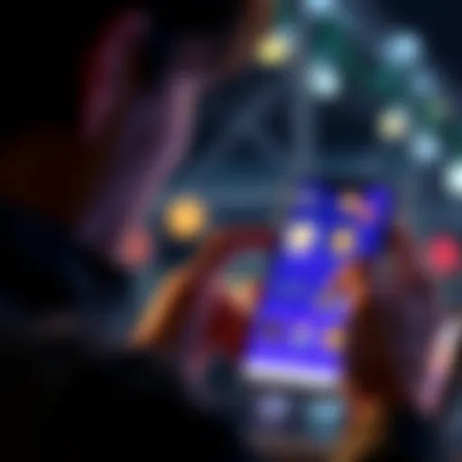 A person looking at a smartphone displaying various cryptocurrency platforms, symbolizing user-friendly access to crypto.