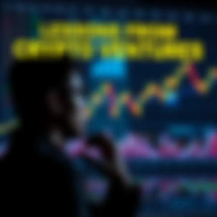 Lessons from Crypto Ventures A person reflecting on cryptocurrency investments with charts and graphs in the background, symbolizing patience and planning.