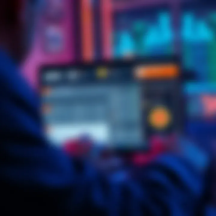 Person checking crypto wallet on a laptop Individual looking at cryptocurrency wallet interface on a laptop screen, showing transaction details and error messages