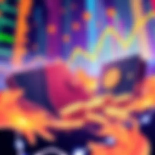 Illustration of crypto wallets converting altcoins into PAXG coins, showing stability in a volatile market.