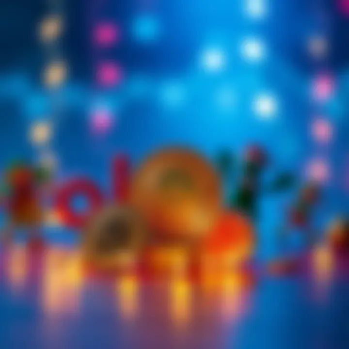 A digital representation of cryptocurrency symbols with festive decorations, highlighting July 14 as National Crypto Week.