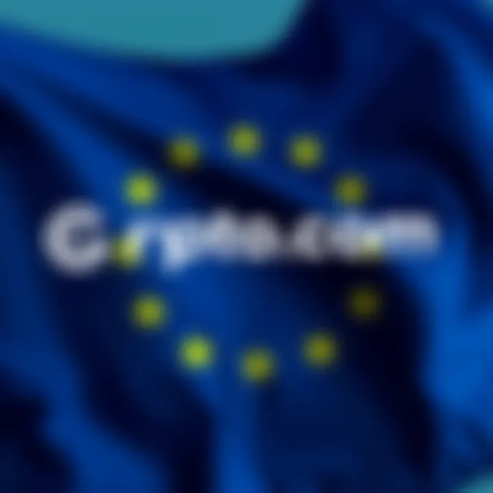 Crypto.com logo with a limited financial license document and a European flag in the background