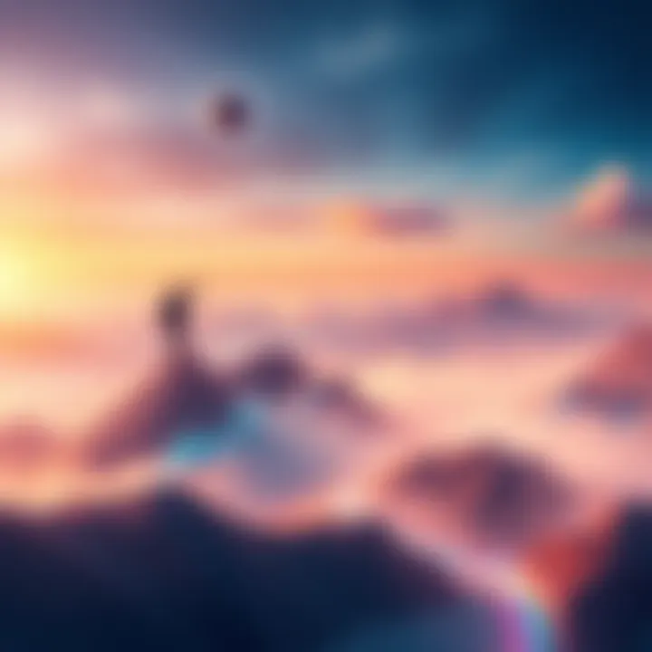 A digital landscape representing financial growth in GMT and GST