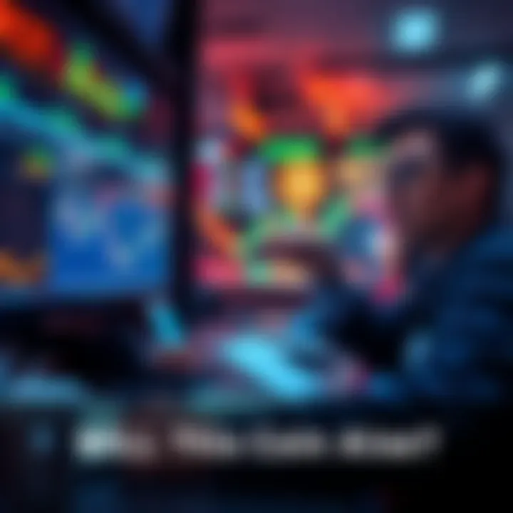Traders analyzing cryptocurrency charts showing price fluctuations and market trends, reflecting uncertainty in investment decisions.