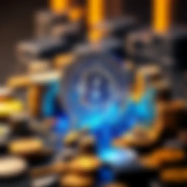 A digital representation of a cryptocurrency symbol transforming into various coins, symbolizing the shift in the industry.