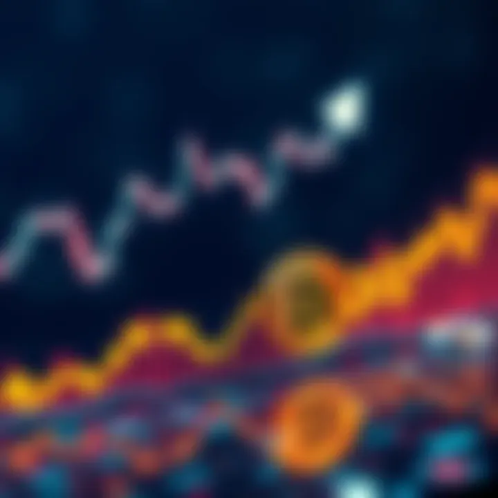 A chart showing an upward trend in cryptocurrency values, with Bitcoin highlighted prominently, symbolizing profit potential and market volatility.