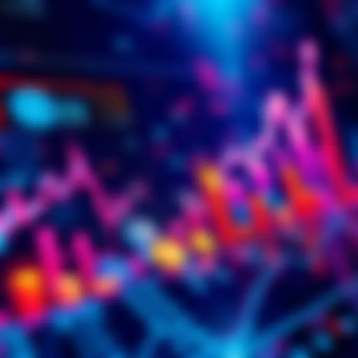 A chart showing rising cryptocurrency prices with coins gaining value, representing potential market growth in 2026.