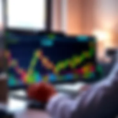 A person analyzing cryptocurrency charts on a computer, symbolizing long-term investment strategies.