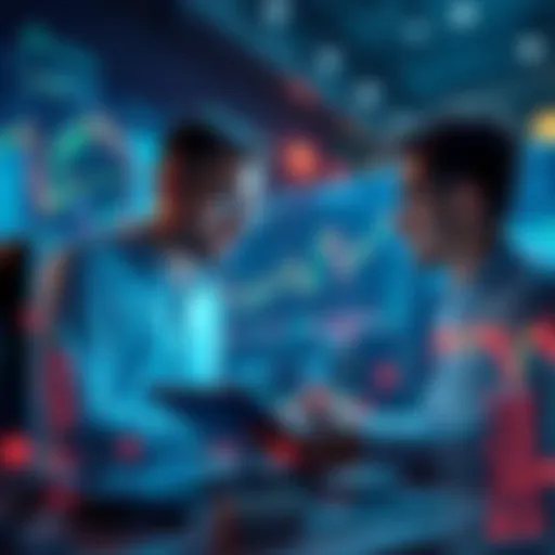 Analysts reviewing cryptocurrency price charts and trends, focusing on Bitcoin stabilization in the market.