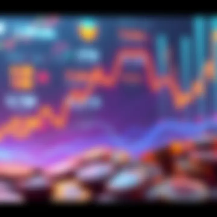 A visual representation of a downward trend in cryptocurrency values, with Bitcoin leading and old coins following.