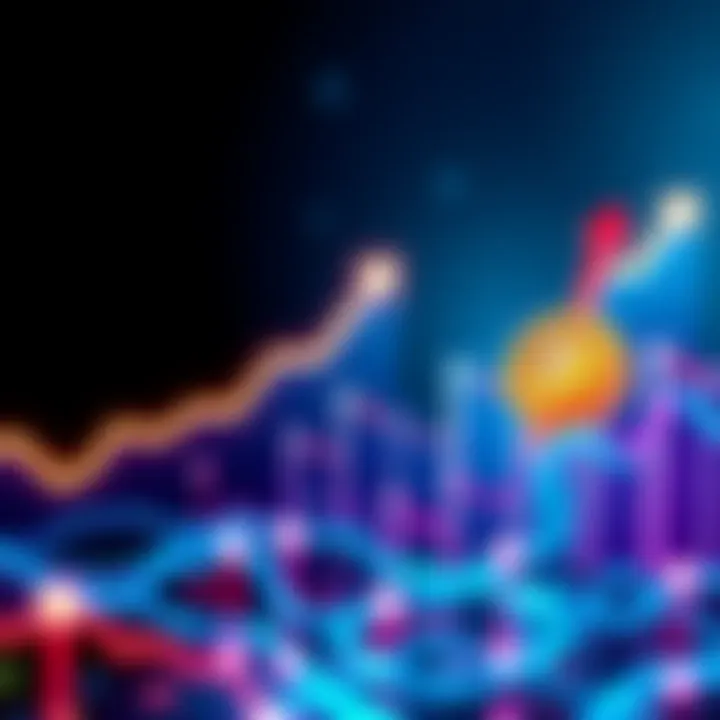 Visual representation of Bitcoin, Ethereum, and Ripple trends with upward arrows