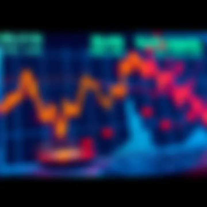 Cryptocurrency Market Trends Graph showing decline in cryptocurrency values and multiple tokens competing for attention