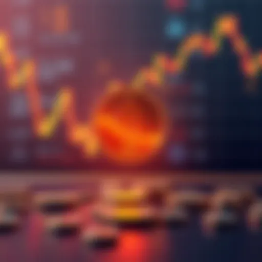 A cryptocurrency chart showing a stagnant price at six cents, with increased investor activity below