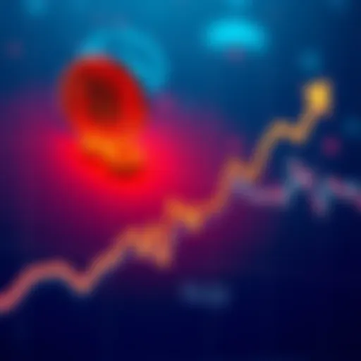 A graph showing a sharp increase in cryptocurrency prices with Bitcoin and Ethereum icons at the top, symbolizing the recent rise in the market.