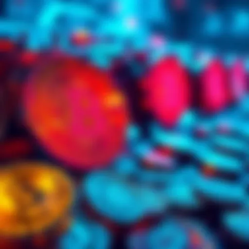 Cryptocurrency at Risk from Quantum Threat A visual representation of cryptocurrency coins threatened by quantum computer technology, highlighting the potential risk to digital assets.