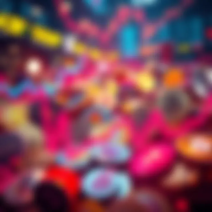 A visual of various cryptocurrencies being sold off amidst market chaos, showing a mix of coins and charts indicating drop in value.