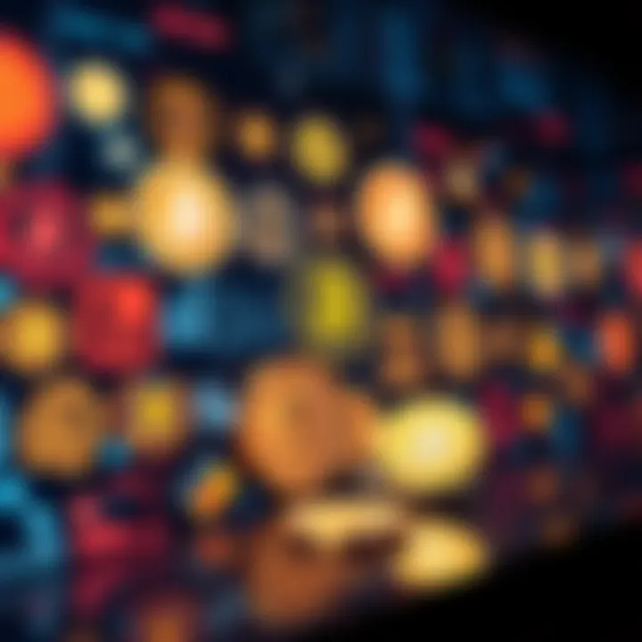 Various cryptocurrency symbols displayed on a digital screen, representing future coins that may last 20 years.