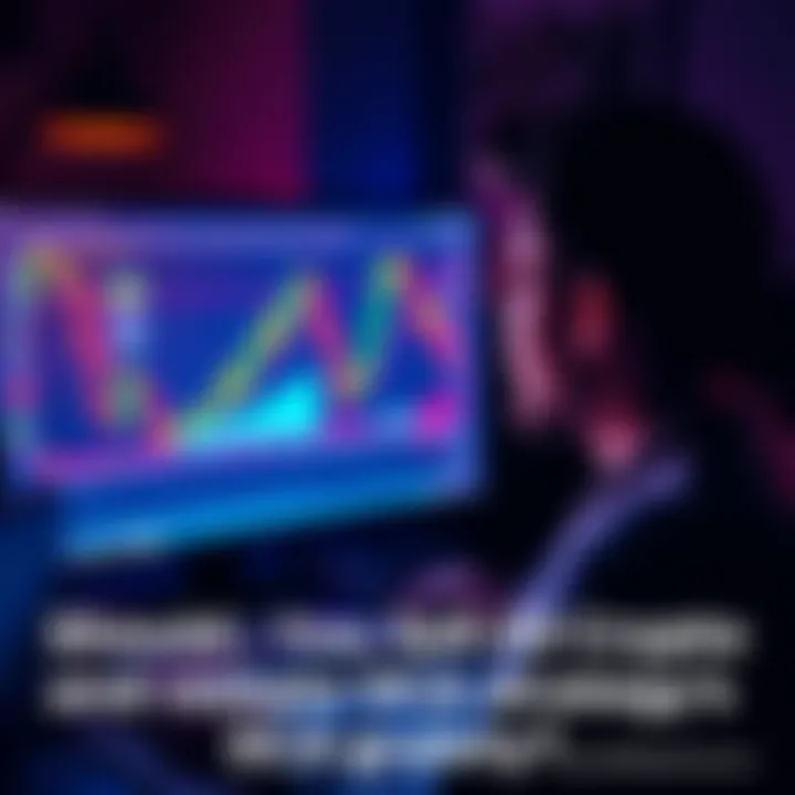 A person looking at a cryptocurrency chart on a computer while considering selling their crypto holdings and planning a new DCA strategy.