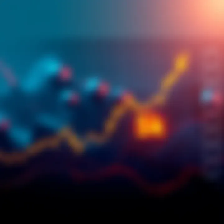 Graph showing upward trend in cryptocurrency prices with $5k mark highlighted