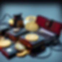 Various cryptocurrency wallets A selection of different types of cryptocurrency wallets including hardware, software, and mobile wallets