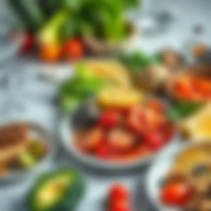 A colorful spread of fresh ingredients and dishes showcasing innovative cooking styles, inspiring chefs and home cooks.