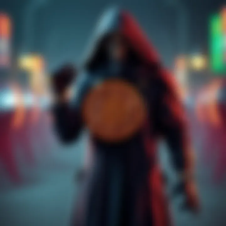 A cultist stands confidently while holding a Bitcoin symbol, representing the claim that Bitcoin is essential for the future of AI.