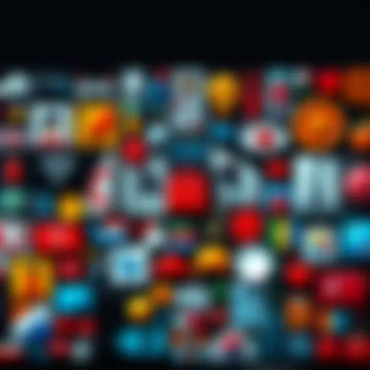 A collage of modern icons representing various cultural themes and designs, showcasing their influence on identity and society.