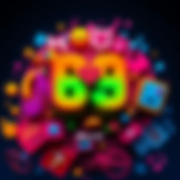 Graphic showing the number 69.420 surrounded by popular culture elements like music notes, memes, and social media icons.