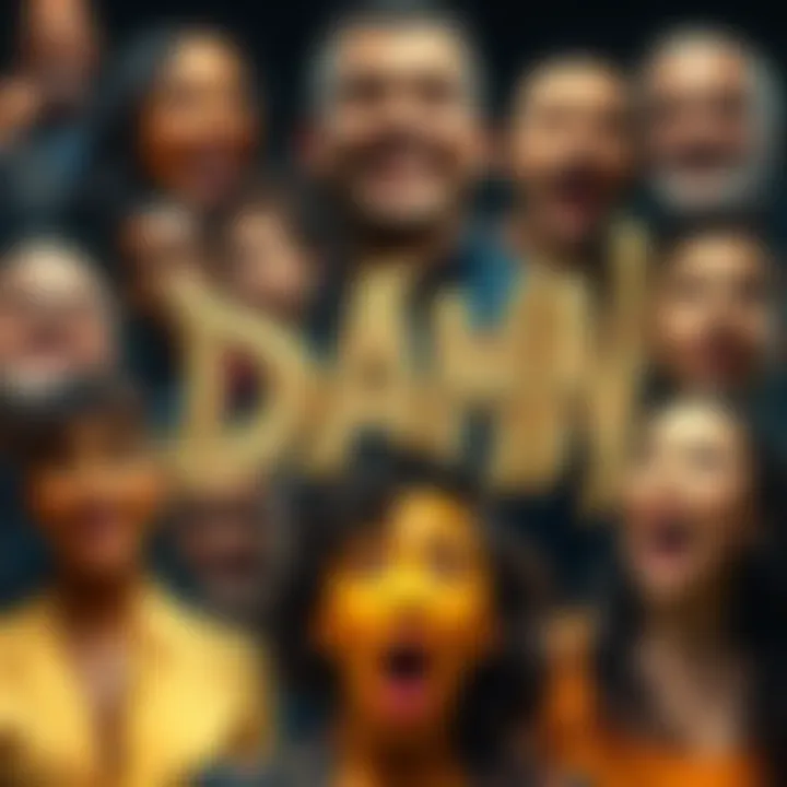 A collage of diverse people expressing various emotions, highlighting the cultural significance of the term 'Damn' in modern society.