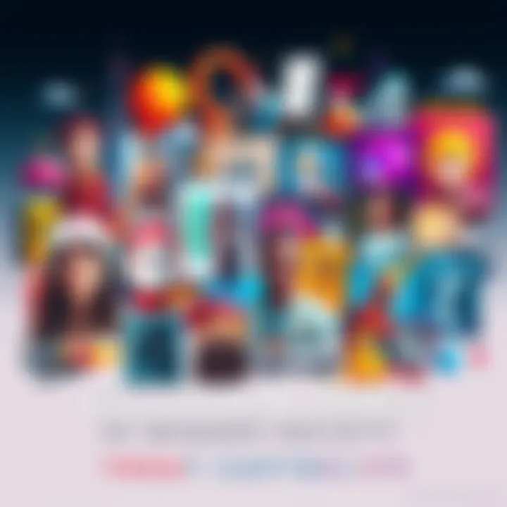 A vibrant collage showcasing diverse cultural elements representing recent societal changes