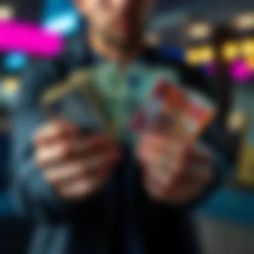 A person holding U.S. dollars and euros, showcasing currency exchange.